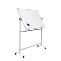 Бяла дъска, 120 x 180 cm, магнитна, двулицева, на колела - 2