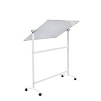 Бяла дъска, 120 x 180 cm, магнитна, двулицева, на колела - 3