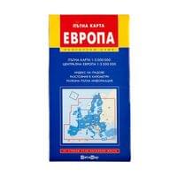 DataMap Карта на Европа, пътна, 100 x 70 cm, мащаб 1:5... - 1