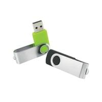 USB флаш памет Swivel, USB 2.0, 16 GB, без лого, бяла - 2