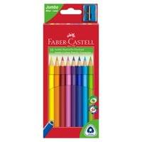 Faber-Castell Цветни моливи Triangular Jumbo, 10 цвята, с... - 1 Faber-Castell Цветни моливи Triangular Jumbo, 10 цвята, с... - 1