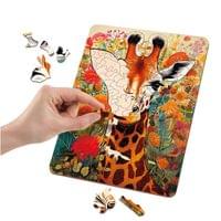 Moxy Пъзел Жираф, уникални форми, дървен, 130 части - 2