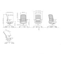 Ергономичен стол RFG Style W, дамаска, до 130 kg, черен - 5