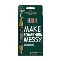 Faber-Castell Акрилен маркер Multimark Metallic, 4 цвята - 1 Faber-Castell Акрилен маркер Multimark Metallic, 4 цвята - 1