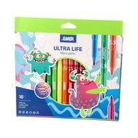 Флумастери Junior Ultra Life, дълготрайни, 18 цвята - 1