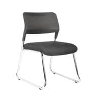 Посетителски стол RFG Evo 4S M, текстил, метална основа, до 120 kg, черен - 1