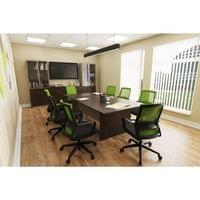 Офис стол RFG Smart W, дамаска и меш, Tilt механизъм, до 120 kg, черна... - 7