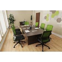 Офис стол RFG Smart W, дамаска и меш, Tilt механизъм, до 120 kg, черна... - 8