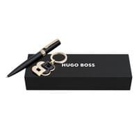 Hugo Boss Комплект химикалка и ключодържател, черно-златисти - 1