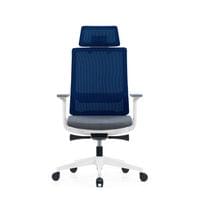 Ергономичен стол RFG Meteor X White HB, дамаска и меш, до 130 kg, сива... - 2
