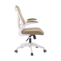 Офис стол RFG Jolly White W, дамаска и меш, Tilt механизъм, до 120 kg,... - 2