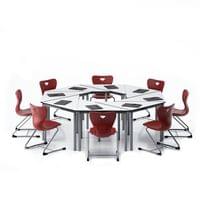 Ученическа маса RFG Trapez 45, над VIII клас, 650 х 1250... - 2