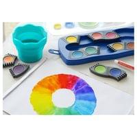 Faber-Castell Акварелни бои Connector, 12 цвята, синя палитра - 3