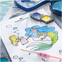 Faber-Castell Акварелни бои Connector, 12 цвята, синя палитра - 5