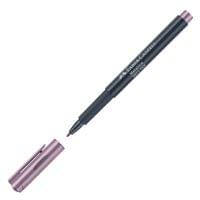 Faber-Castell Маркер, объл, 1.5 mm, металик, тъмнорозов - 1
