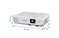 Проектор Epson EB-W53, 3LCD, WXGA, 4000 lm, 1920 x 1080, HDMI, 2.5 kg, бял - 4