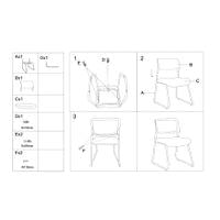 Посетителски стол RFG Evo 4S M, текстил, метална основа, до 120 kg, син,... - 2