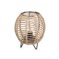 Настолна лампа Giftdecor, кръгла, с въже, кафява - 1 Настолна лампа Giftdecor, кръгла, с въже, кафява - 1