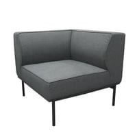 Модул RFG Klark, ъглов, текстил, 800 х 800 х 720 mm, сив - 1