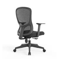 Офис стол RFG Smarter W, дамаска и меш, до 120 kg, черна седалка, черна... - 3