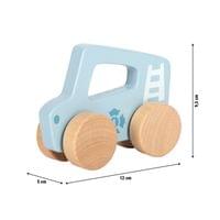 Small Foot Количка за бутане, дървена, синя - 4