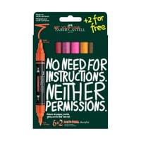 Faber-Castell Акрилен маркер Multimark Flame, 6+2 броя - 1