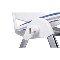 Посетителски стол RFG Sweet Chrome White, дамаска и полипропилен, до 120... - 2