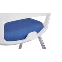 Посетителски стол RFG Sweet Chrome White, дамаска и полипропилен, до 120... - 3