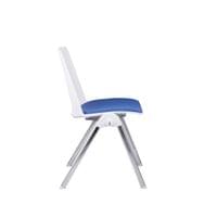 Посетителски стол RFG Sweet Chrome White, дамаска и полипропилен, до 120... - 7