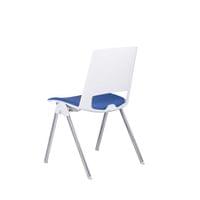 Посетителски стол RFG Sweet Chrome White, дамаска и полипропилен, до 120... - 8