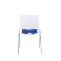 Посетителски стол RFG Sweet Chrome White, дамаска и полипропилен, до 120... - 9