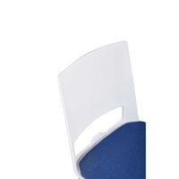 Посетителски стол RFG Sweet Chrome White, дамаска и полипропилен, до 120... - 10