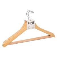 Закачалка за дрехи Kipit, натурална, 3 броя - 1 Закачалка за дрехи Kipit, натурална, 3 броя - 1