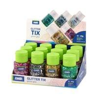 Течно лепило Junior Glitter Tix, с брокат, 40 g, асорти - 4
