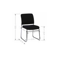 Посетителски стол RFG Iron M, екокожа, метална основа, до 120 kg, черен,... - 2