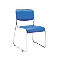 Посетителски стол RFG Axo M, екокожа, метална основа, до 120 kg, син - 1