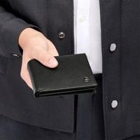 Hugo Boss Портфейл Saffiano Double B, с капак и отделение за монети, черен - 3