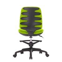 Детски стол RFG Candy Foot Black, дамаска, зелена седалка, зелена облегалка - 2