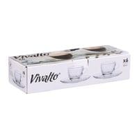 Чаша за кафе Vivalto, с чинийка, стъклена, 85 ml, 6 броя - 2