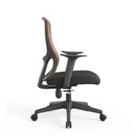 Офис стол RFG Smarter W, дамаска и меш, до 120 kg, черна седалка,... - 2