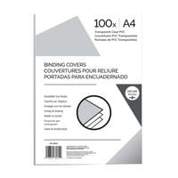 Fellowes Корици за подвързване, PVC, А4, 150 микрона, прозрачни, 100 броя - 1 Fellowes Корици за подвързване, PVC, А4, 150 микрона, прозрачни, 100 броя - 1