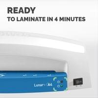 Ламинатор Fellowes Lunar+, A4, за фолио до 125 микрона, син - 2 Ламинатор Fellowes Lunar+, A4, за фолио до 125 микрона, син - 2