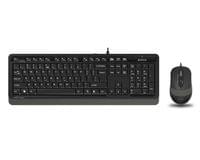 Комплект A4Tech - клавиатура и мишка Fstyler F1010S, с кабел 1.5 m, USB,... - 1