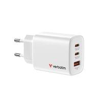 Зарядно устройство Verbatim Essentials, GaN, 65 W, бяло - 1 Зарядно устройство Verbatim Essentials, GaN, 65 W, бяло - 1