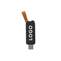 USB флаш памет Slide, USB 2.0, 16 GB, без лого, черна - 2