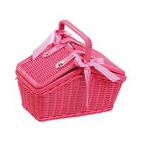 Small Foot Кошница за пикник, с чаен сервиз, розова - 2