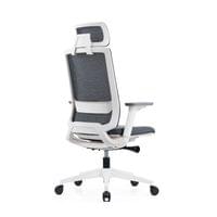 Ергономичен стол RFG Meteor X White HB, дамаска и меш, до 130 kg, сива... - 2