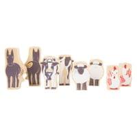 Small Foot Настолна игра Приятели 4 в 1, дървена - 6