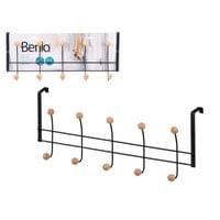 Закачалка за врата Berilo, 10 куки, черна - 1 Закачалка за врата Berilo, 10 куки, черна - 1