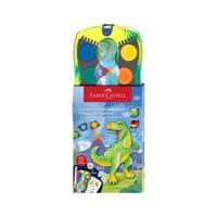Faber-Castell Акварелни бои Динозавър Connector, 12 цвята - 1